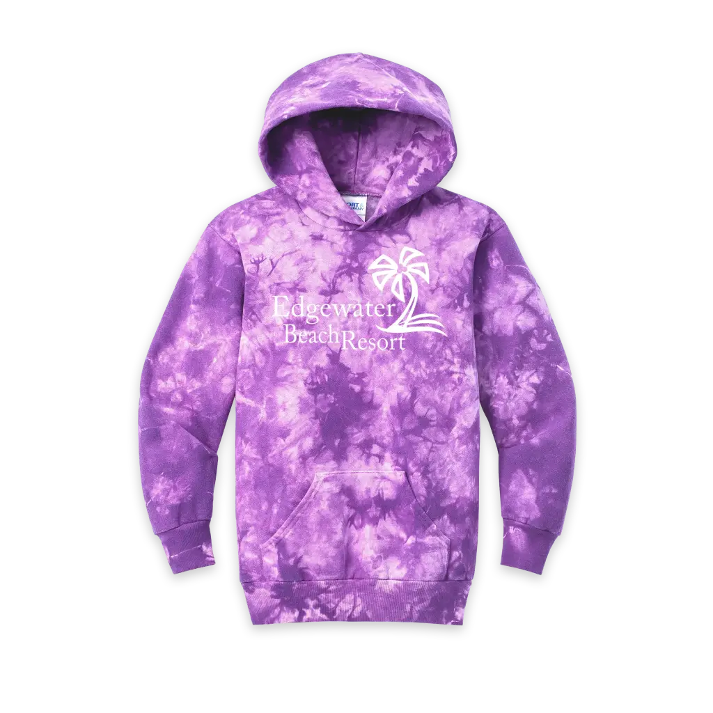 Edgewater Youth Crystal Tie-Dye Pullover Hoodie